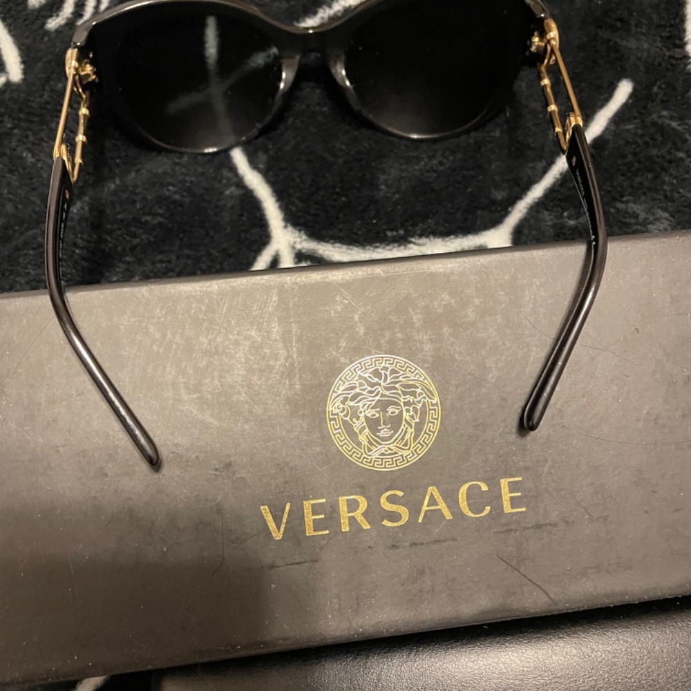 Versace Cat Eye Medusa Safety Pin Glasses Gem